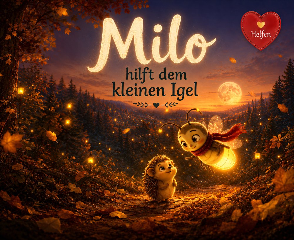 Milo ayuda al pequeño erizo – portada (edición alemana)
