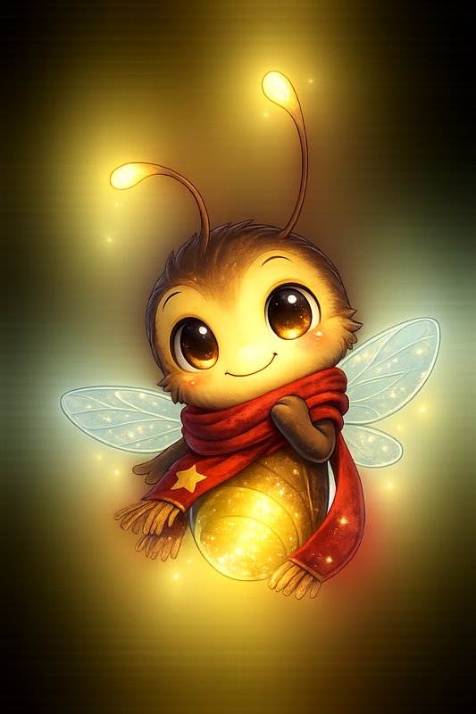 Milo the firefly – portrait